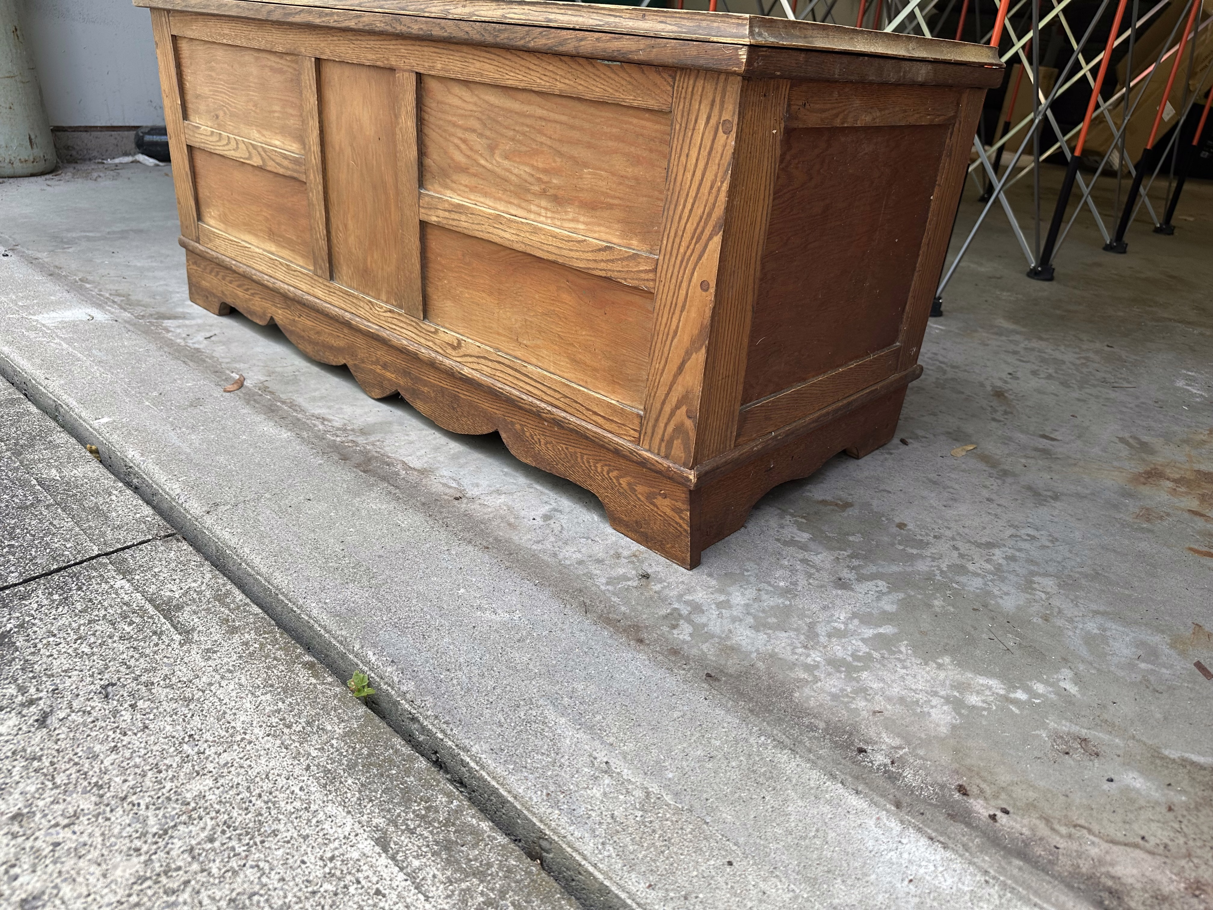 Another angle — the chest has moved between houses, holding different things each time