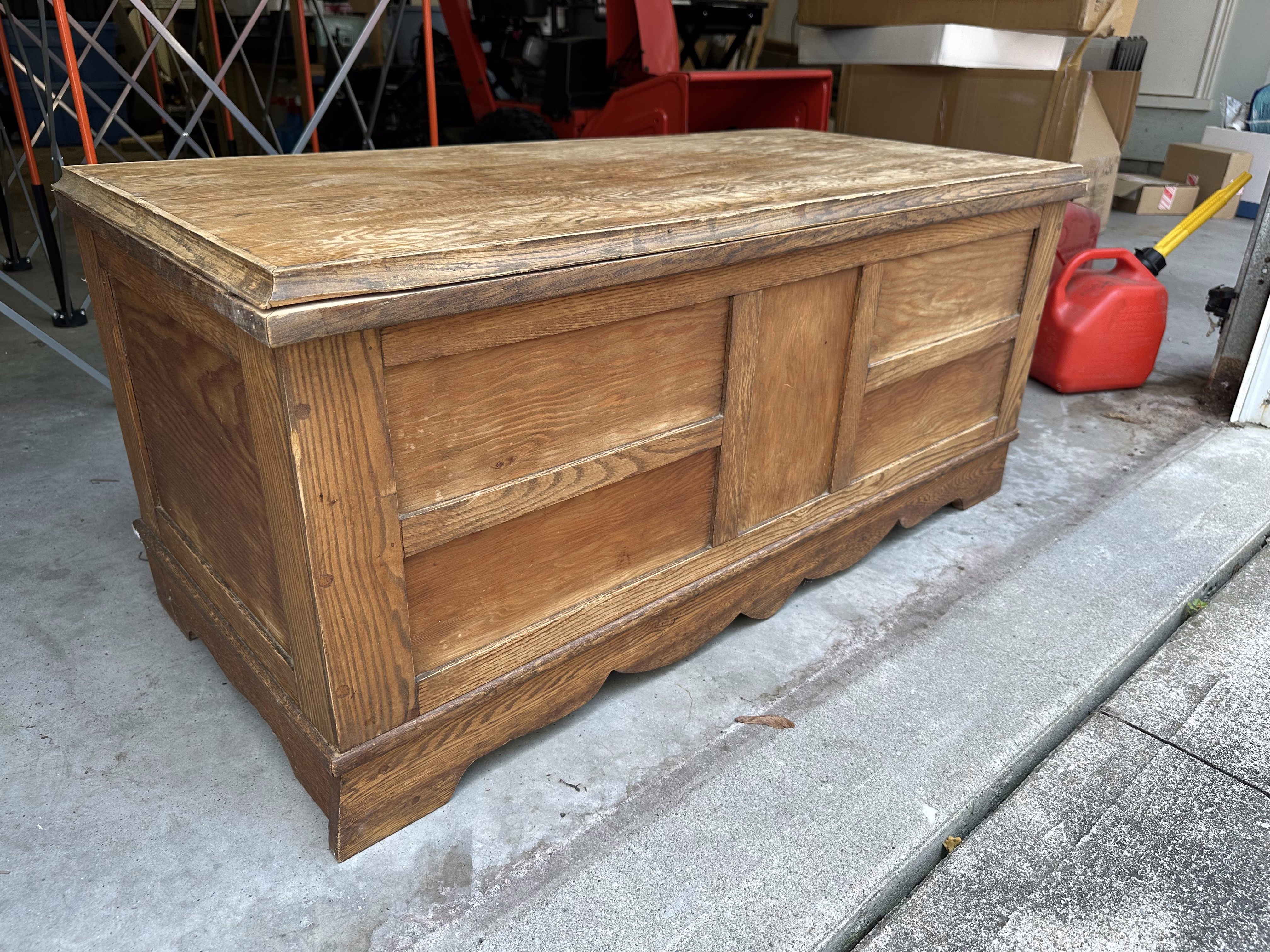 Loose joints and worn surfaces — the chest asking for help