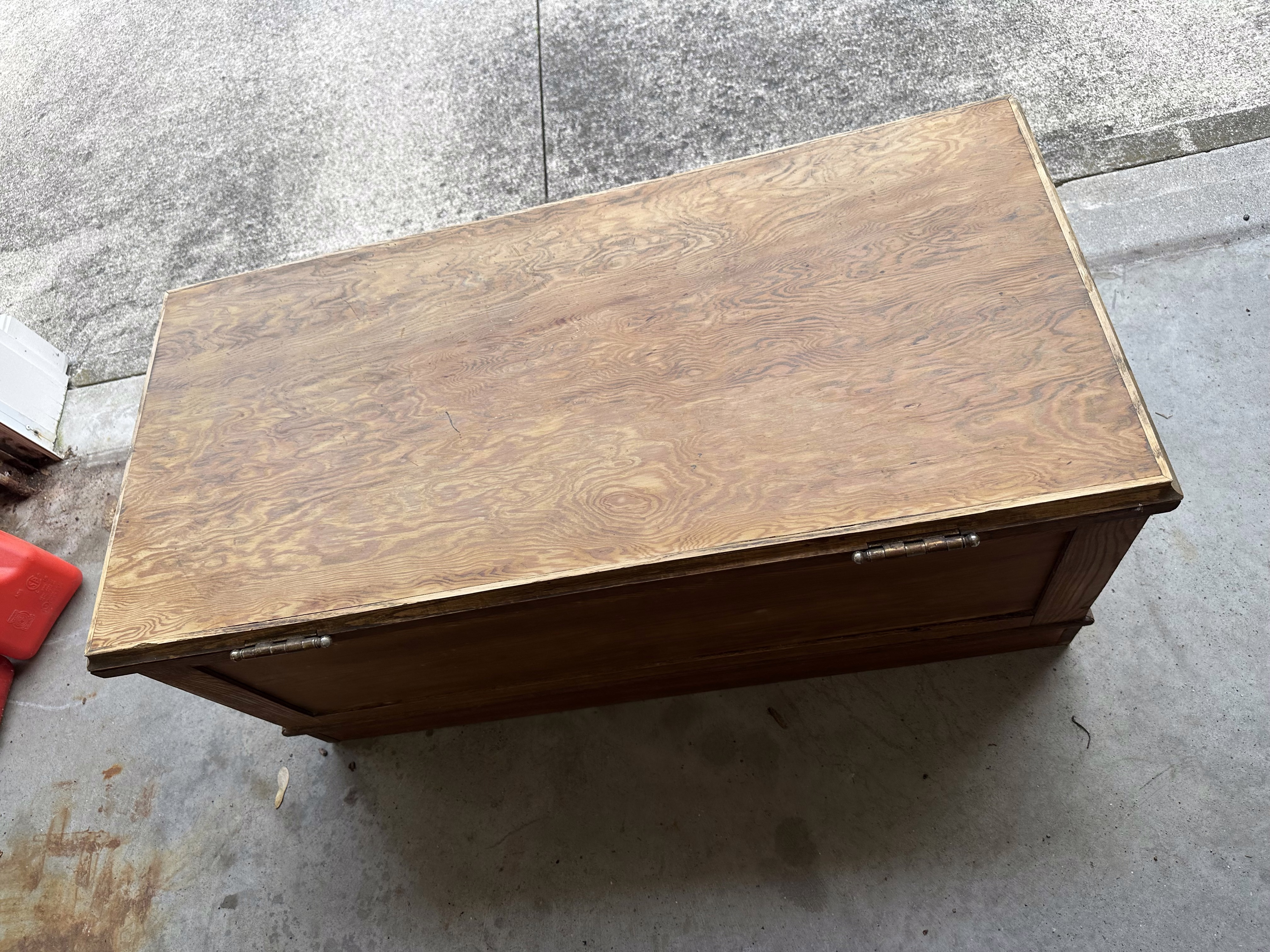 Surface detail — the original finish, worn thin in places, still telling its story