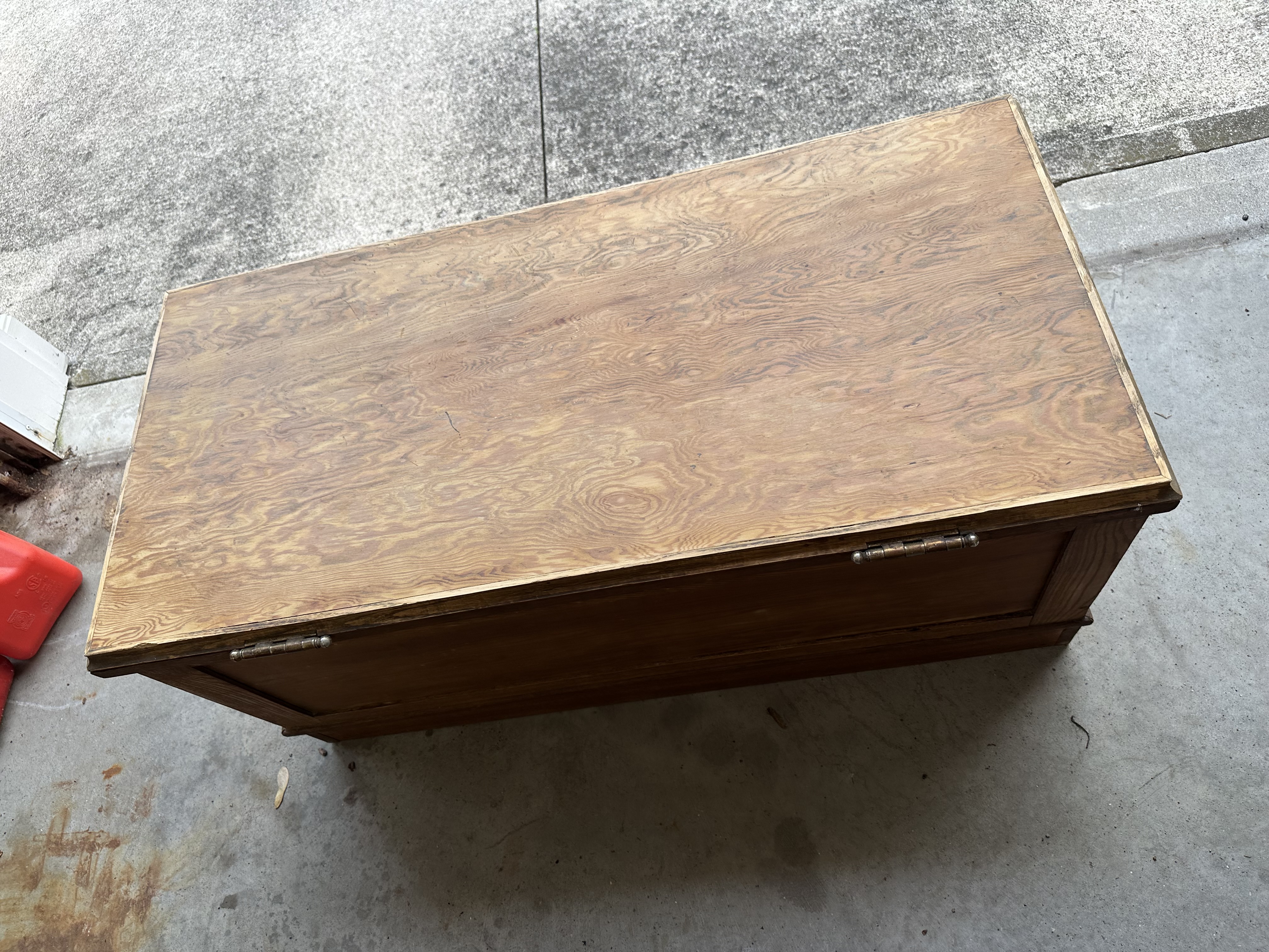 Surface detail — the original finish, worn thin in places, still telling its story